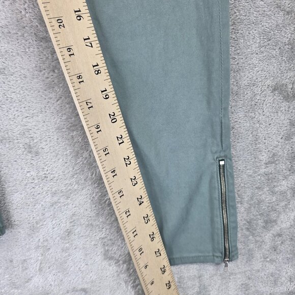 AG Adriano Goldschmied Jeans Womens 27 Zip-Up Legging Ankle Green Made USA - Picture 8 of 16
